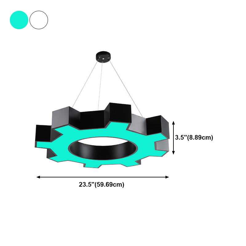 Contemporary Gear Hanging Light Simple Pendant Lighting Fixture for Office