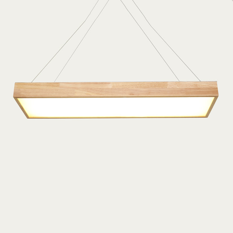 Wooden Hanging Lamp Simplicity Pendent Lighting Fixture for Meeting Room