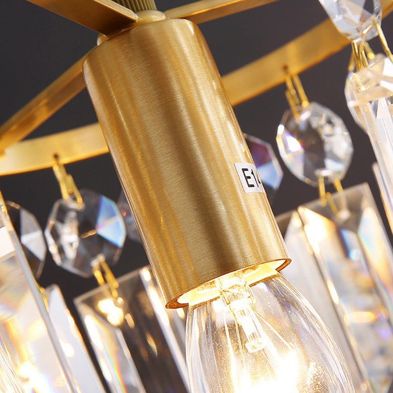 Contemporary Style Hanging Light Crystal Pendent Lighting Fixture for Living Room