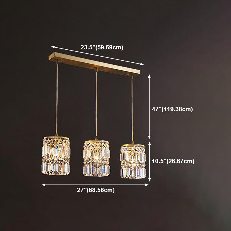 Contemporary Style Hanging Light Crystal Pendent Lighting Fixture for Living Room