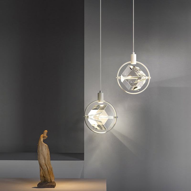 Crystal Hanging Light Modern Style Pendent Lighting Fixture for Sitting Room