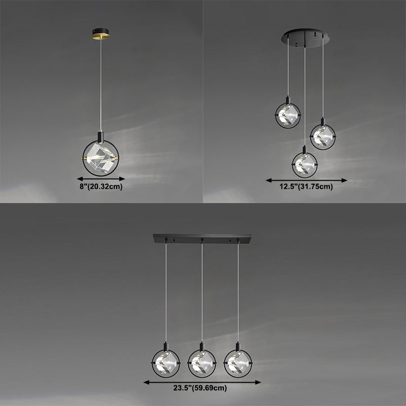 Crystal Hanging Light Modern Style Pendent Lighting Fixture for Sitting Room