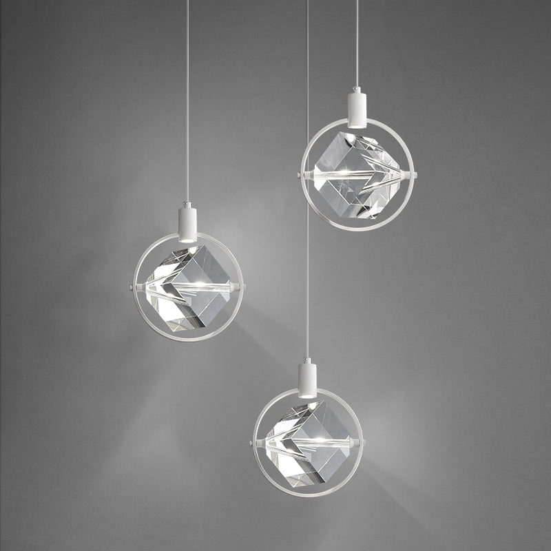 Crystal Hanging Light Modern Style Pendent Lighting Fixture for Sitting Room