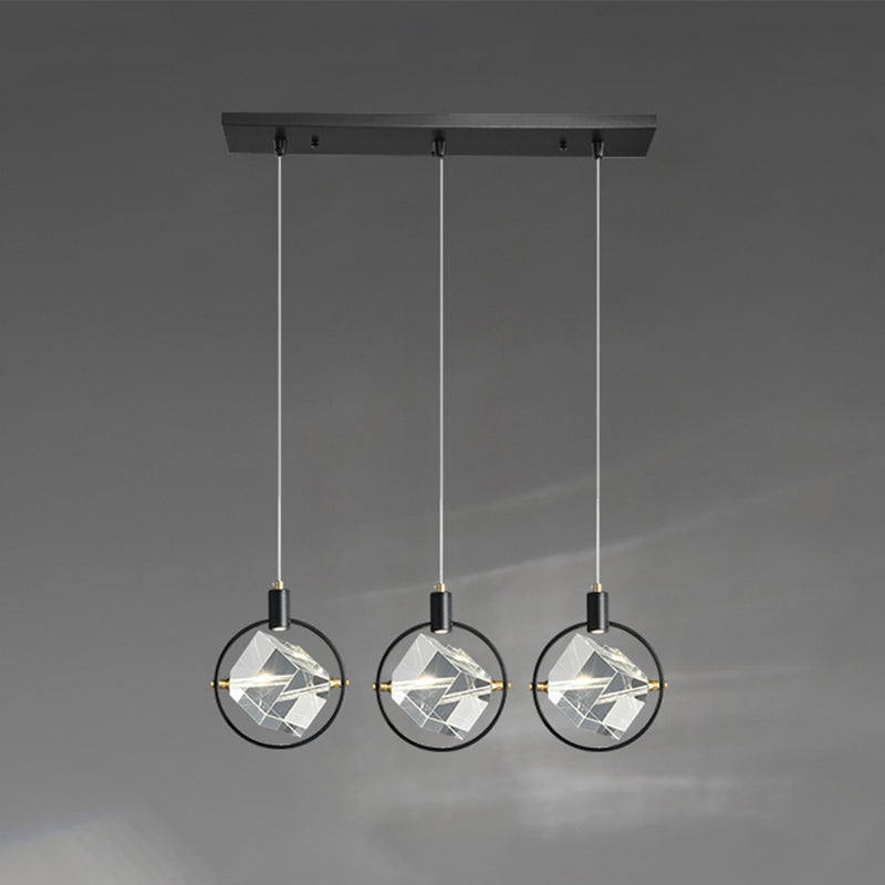 Crystal Hanging Light Modern Style Pendent Lighting Fixture for Sitting Room
