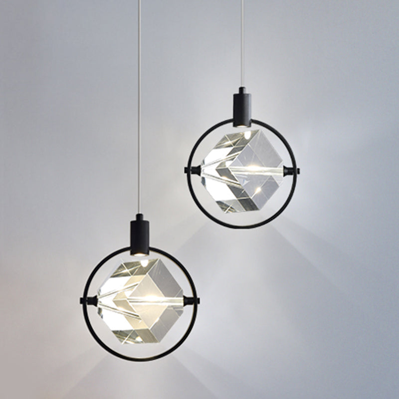 Crystal Hanging Light Modern Style Pendent Lighting Fixture for Sitting Room