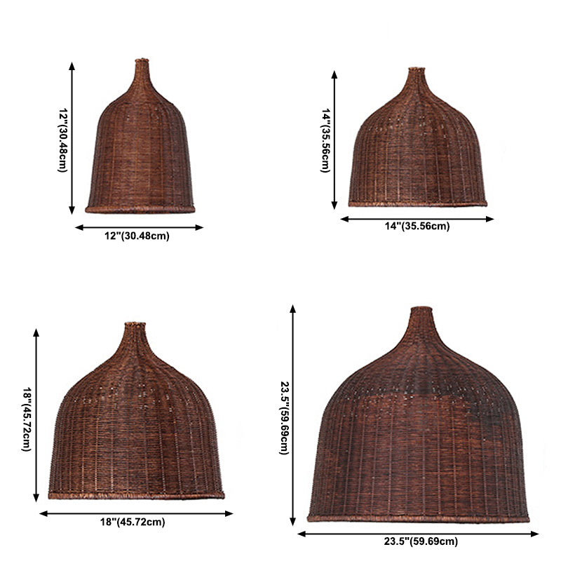 Rattan appeso a piega moderna moderna illuminazione a pendente per salotto