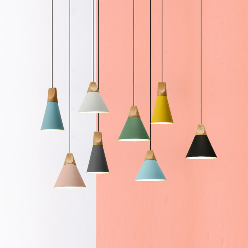 Contemporary Hanging Light Metal Shade Pendent Lighting Fixture for Sitting Room