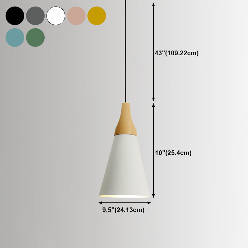 Contemporary Hanging Light Metal Shade Pendent Lighting Fixture for Sitting Room