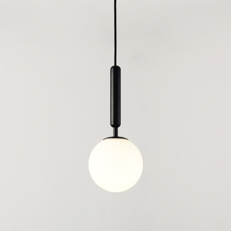 1 Light Spherical Hanging Pendant Modern Style Glass Hanging Lighting for Bedroom