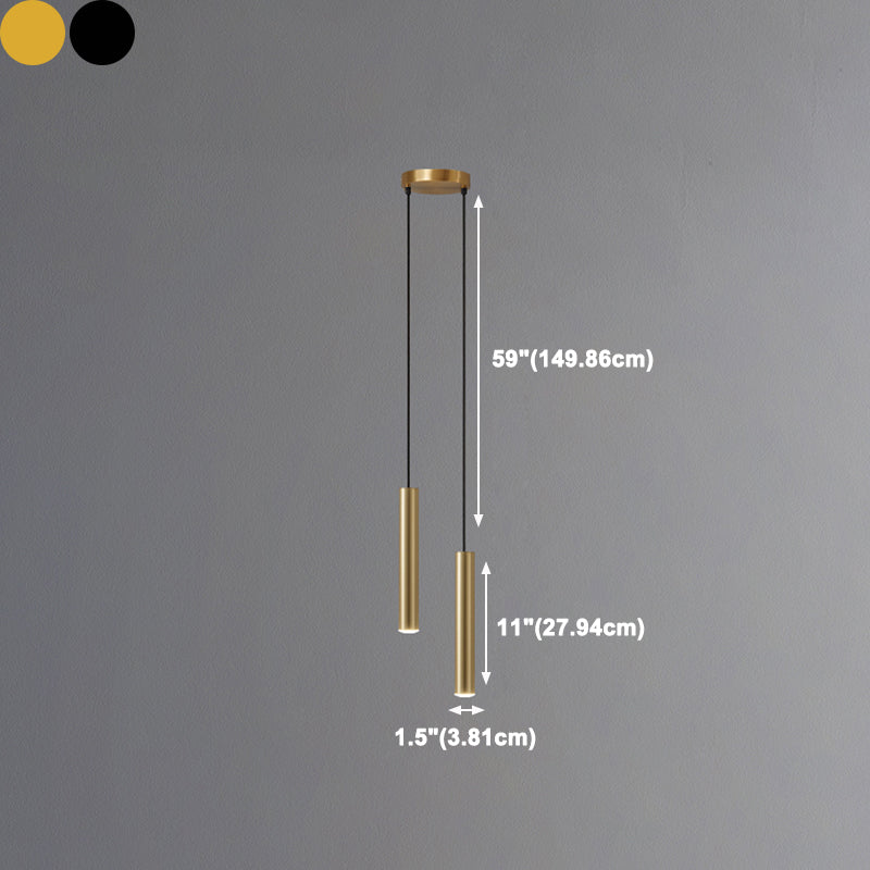 Metal Linear Hanging Lights Modern Style Hanging Mount Fixture for Living Room