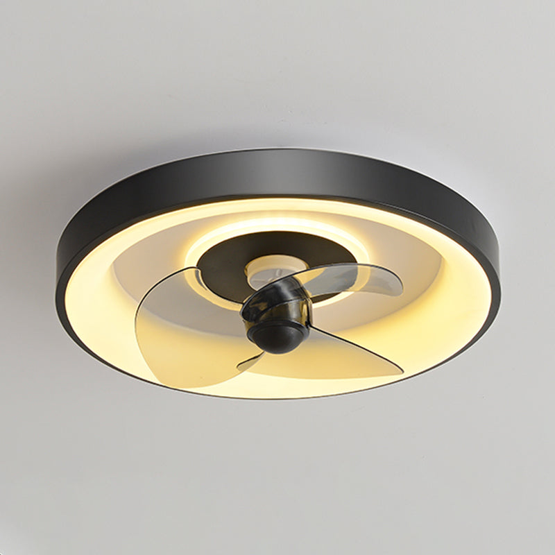 Geometrische Form Metall Deckenlüfter Moderne Style 2 Leuchten Deckenventilator Lampe