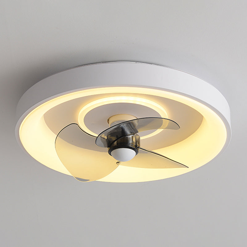 Geometrische Form Metall Deckenlüfter Moderne Style 2 Leuchten Deckenventilator Lampe