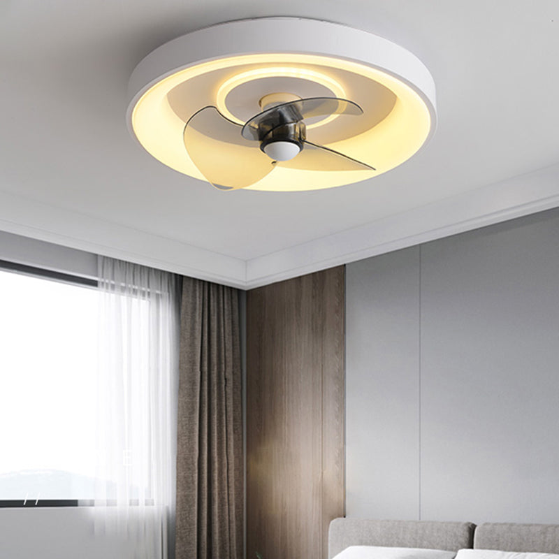 Geometrische Form Metall Deckenlüfter Moderne Style 2 Leuchten Deckenventilator Lampe