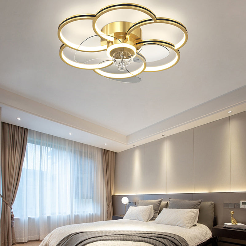 Metal Geometrische Deckenventilator Leuchten Moderne Style Multi Lights Flush Mount Lampe