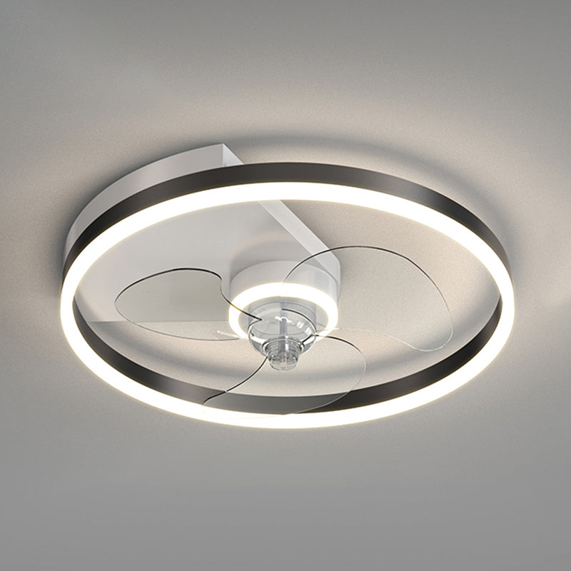 Metal Fan Ceiling Lights Modern Style Multi Lights Flush Mount Lamp for Bedroom