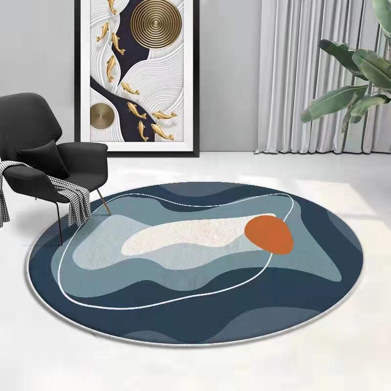 Brown Modern Rug Polyester Color Piece Rug Washable Indoor Rug for Living Room