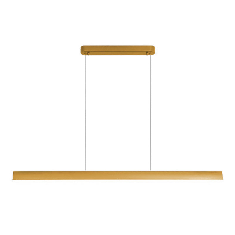 Modern Metal Island Light Strip 2 luces LED Island Colgante para comedor