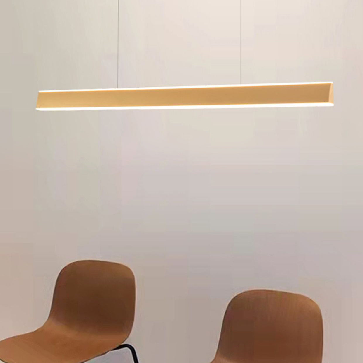Modern Metal Island Light Strip 2 Lights LED Island Pendant for Dining Room