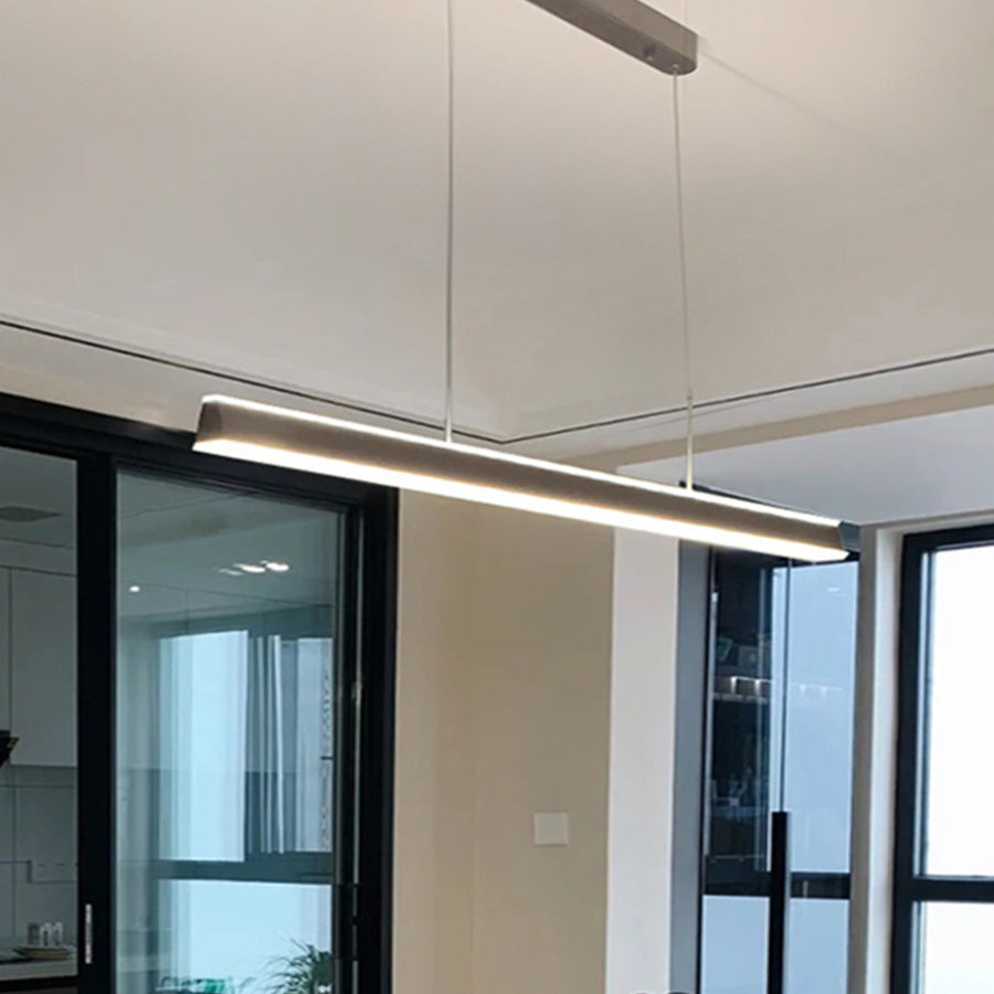 Modern Metal Island Light Strip 2 luces LED Island Colgante para comedor