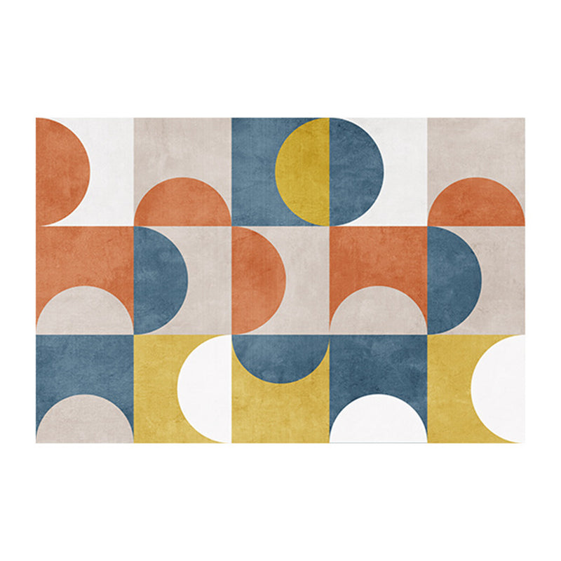 Pink Nordic Carpet Polyester Color Piece Carpet Stain Resistant Carpet for Living Room