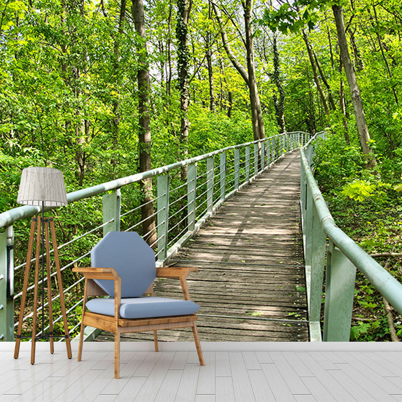 Forest Path Mildew Resistant Mural Wallpaper Sleeping Room Wall Mural