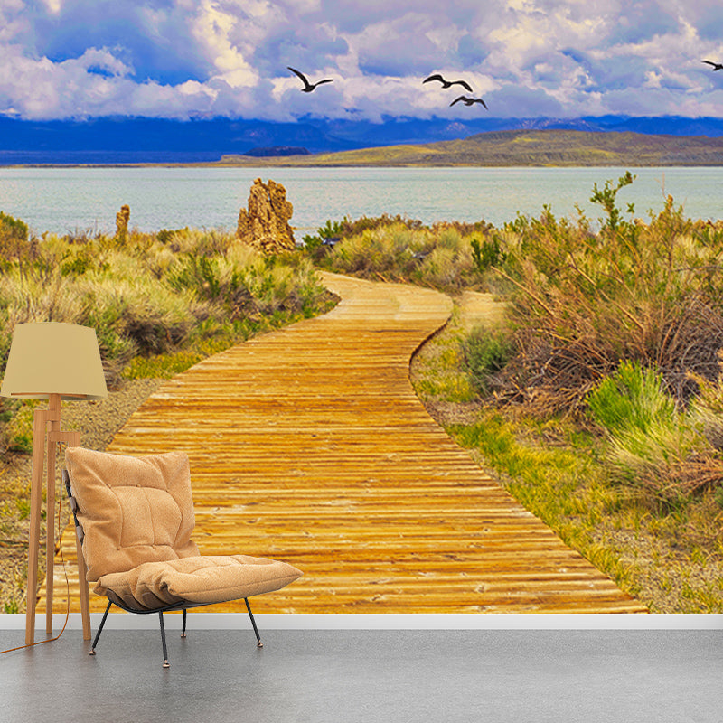 Photography Stain Resistant Mural Wallpaper Forest Path Living Room Wall Mural