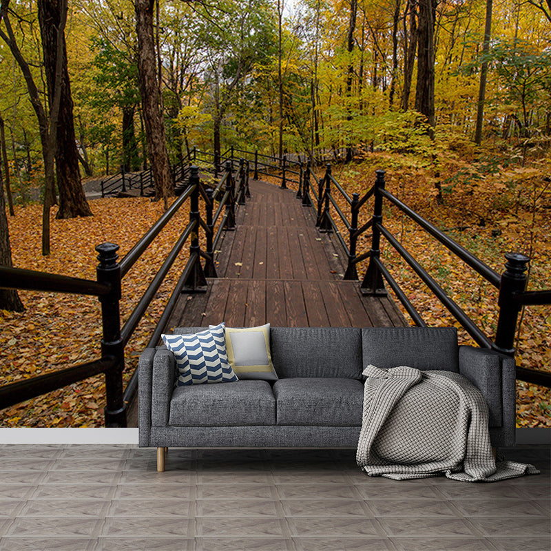 Photography Stain Resistant Mural Wallpaper Forest Path Living Room Wall Mural