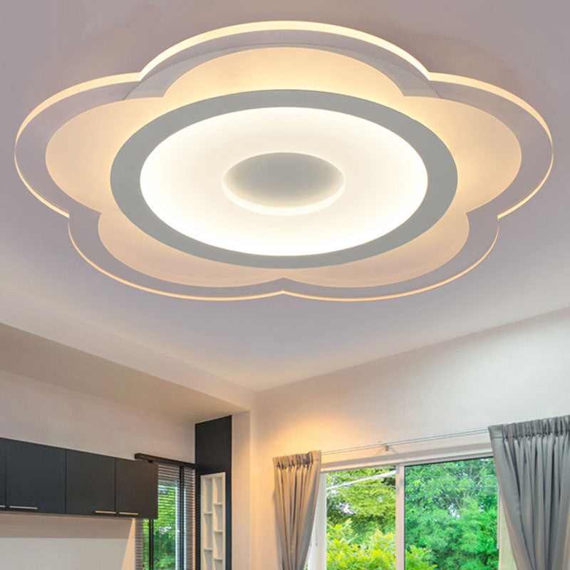 Nordic Simple Flush Ceiling Light Flower LED Flush Mount Lighting for Bedroom