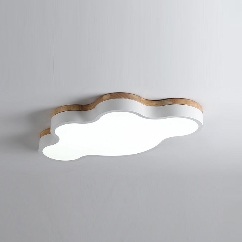 Nordic Simple Flush Ceiling Light Colorful Cloud LED Flush Mount Lighting for Bedroom