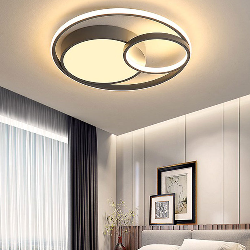 Nordic Simple Ceiling Light Circle LED Flush Mount Lighting for Bedroom