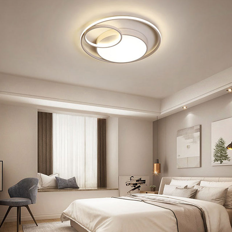 Nordic Simple Ceiling Light Circle LED Flush Mount Lighting for Bedroom