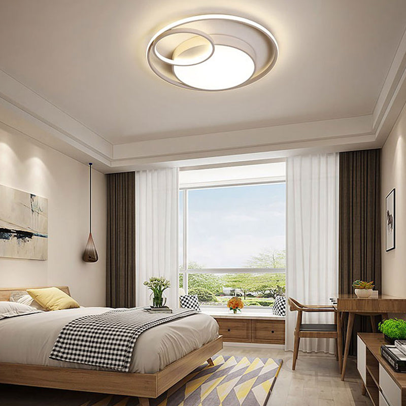 Nordic Simple Ceiling Light Circle LED Flush Mount Lighting for Bedroom