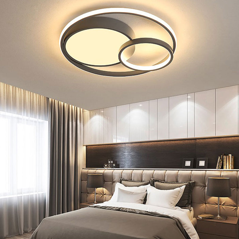 Nordic Simple Ceiling Light Circle LED Flush Mount Lighting for Bedroom