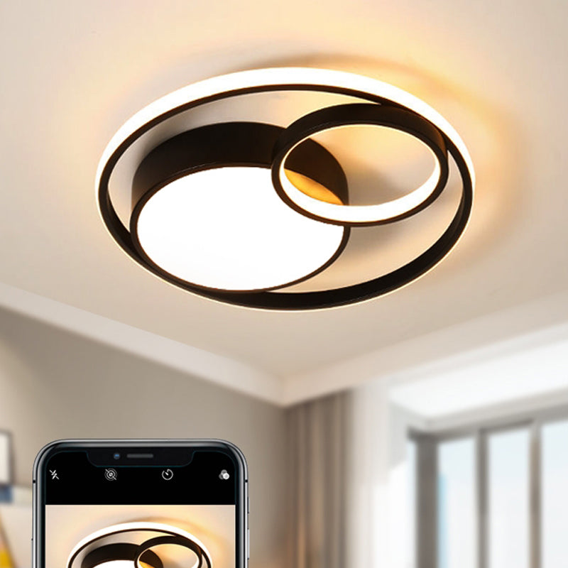 Nordic Simple Ceiling Light Circle LED Flush Mount Lighting for Bedroom