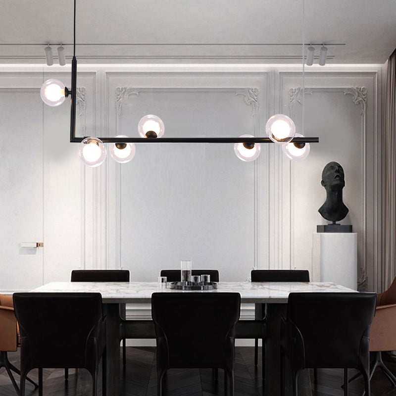 Islas contemporáneas Ligera simplicidad accesorio de iluminación colgante de vidrio para sala de estar