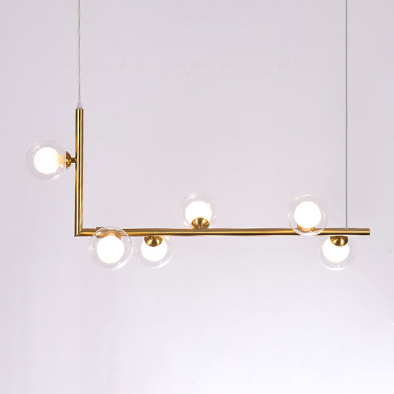 Contemporary Islands Light Simplicity Glass Hanging Lighting Fixture for Living Room