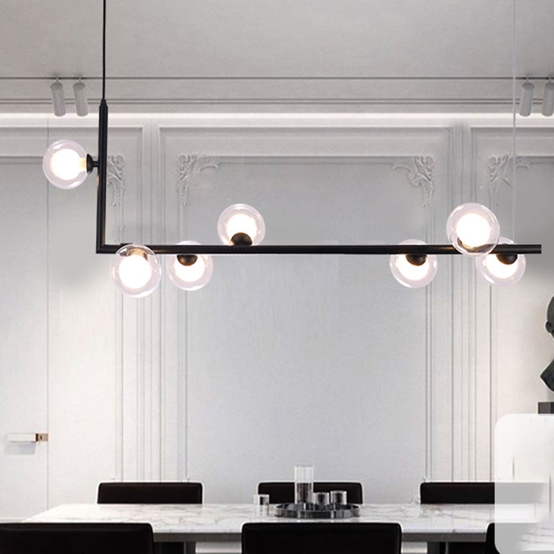 Islas contemporáneas Ligera simplicidad accesorio de iluminación colgante de vidrio para sala de estar