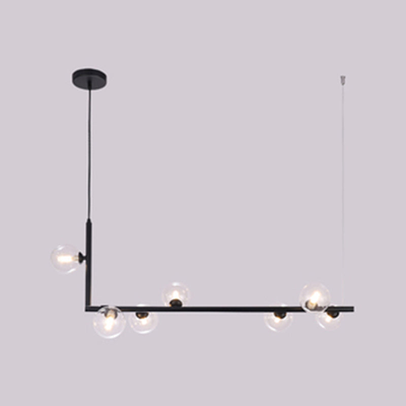 Islas contemporáneas Ligera simplicidad accesorio de iluminación colgante de vidrio para sala de estar