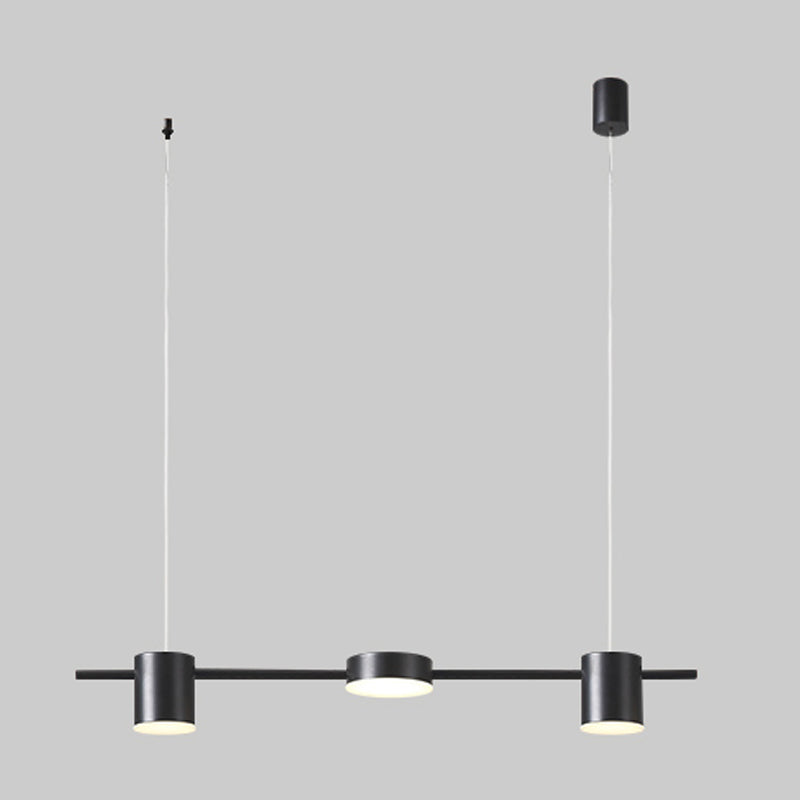 Cylinder Shape Island Lights Modern Style Metal Pendant Lighting Fixtures