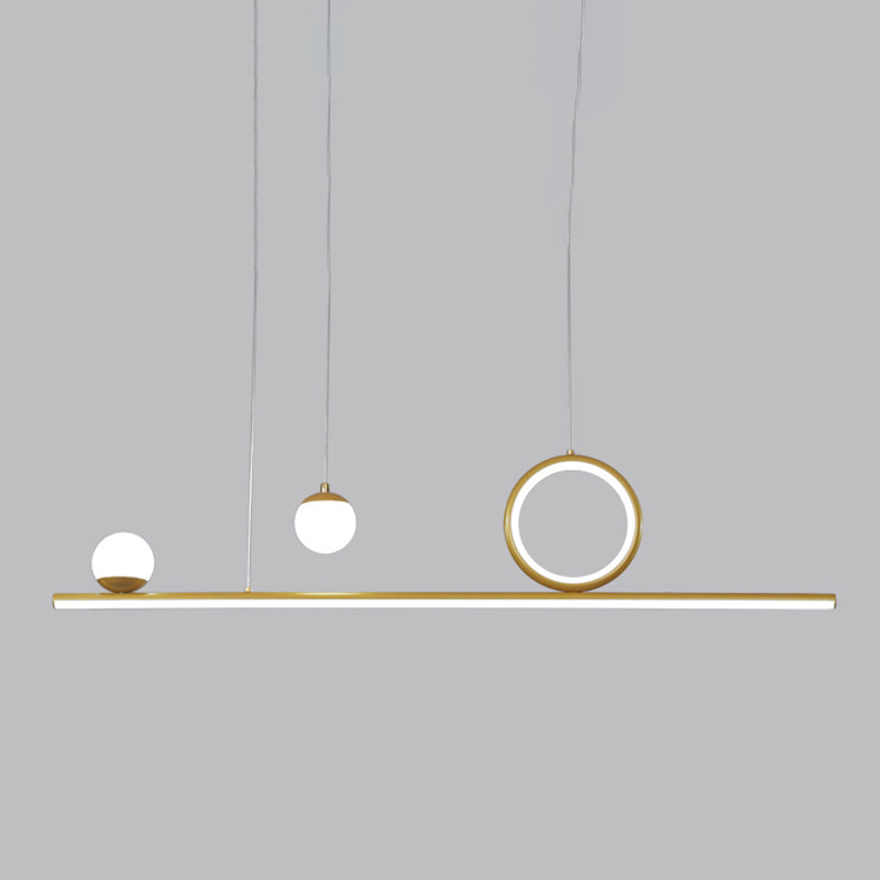 Nordic Metal Island Light Gold Geométrico 4 Lights Island Colgante para comedor