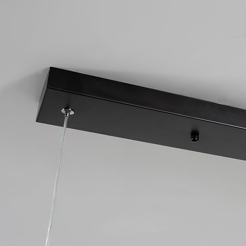 Nordic Metal Island Light Black Geométrico LED Island Pendiente para comedor