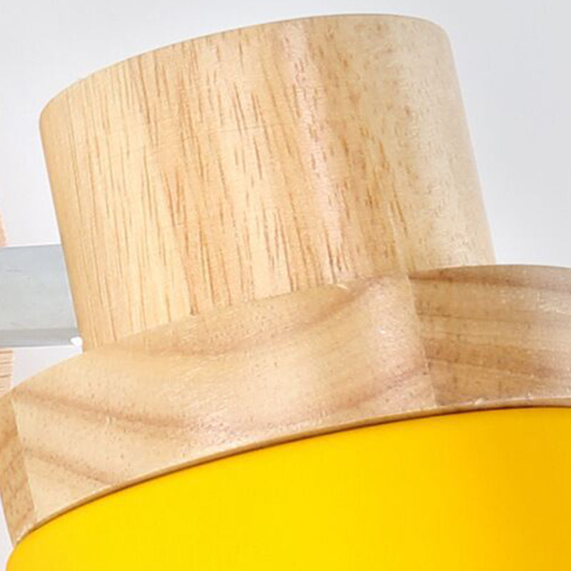 Nordic Style Holzwandlicht farbenfrohe einfache Wandleuchten für Schlafzimmer