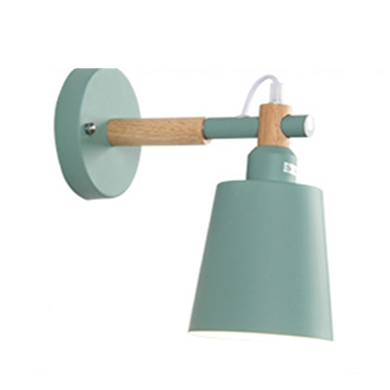 Nordischer Metallwand Wall hell bunte 1 leichte Wandleuchten mit Holz für Schlafzimmer