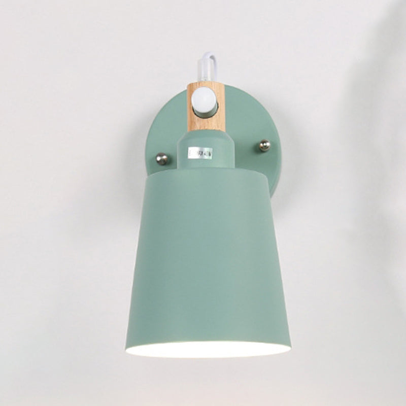 Nordischer Metallwand Wall hell bunte 1 leichte Wandleuchten mit Holz für Schlafzimmer