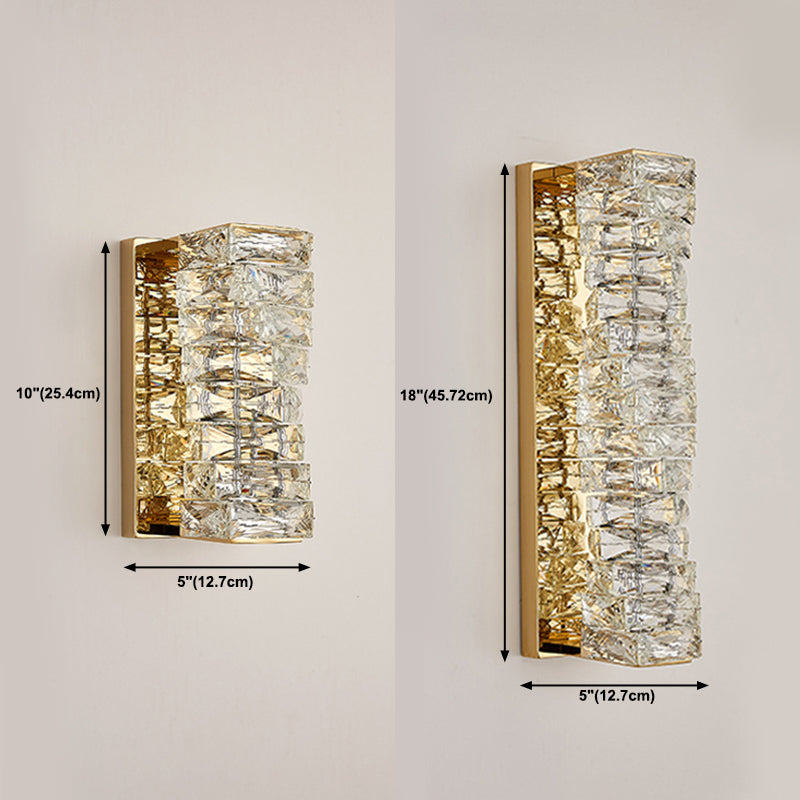 Postmodern Style Crystal Wall Light Geometric LED Wall Sconce for Living Room