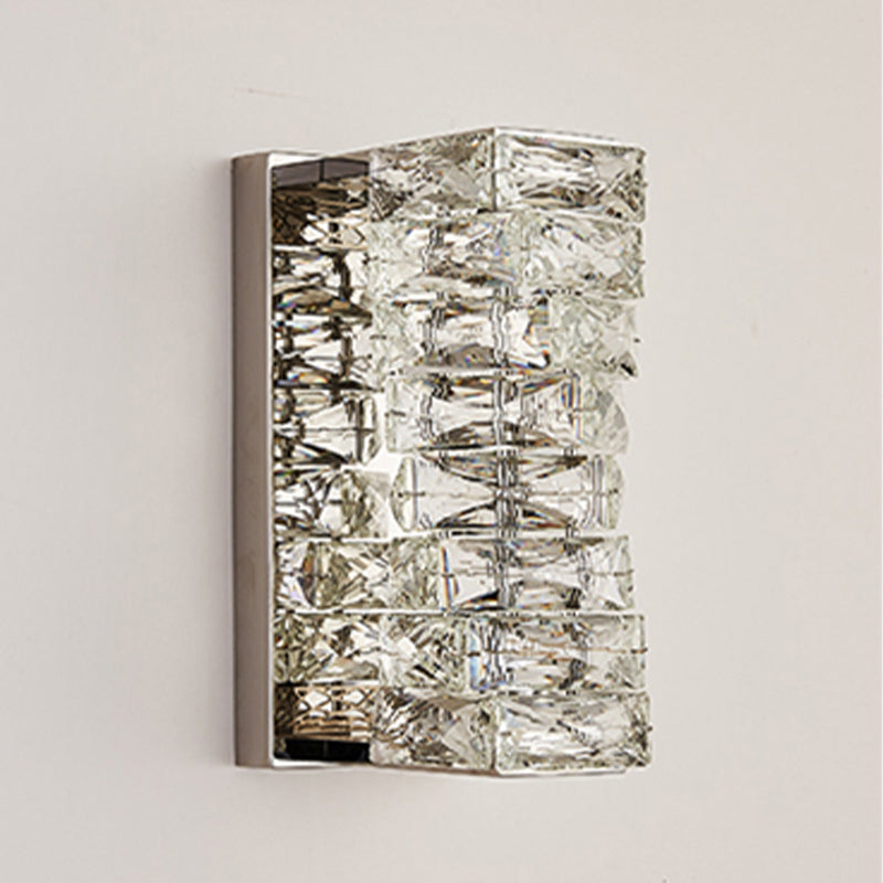 Postmodern Style Crystal Wall Light Geometric LED Wall Sconce for Living Room