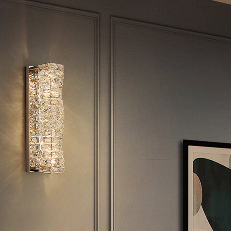 Postmodern Style Crystal Wall Light Geometric LED Wall Sconce for Living Room