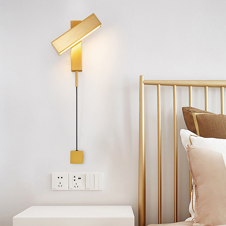 Luz de aluminio nórdica luz geométrica rotatable LED pared apliques para sala de estar