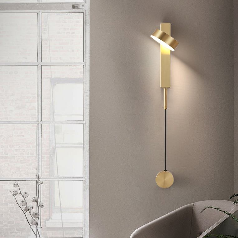 Luz de aluminio nórdica luz geométrica rotatable LED pared apliques para sala de estar