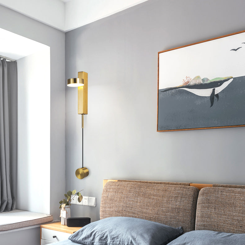 Luz de aluminio nórdica luz geométrica rotatable LED pared apliques para sala de estar